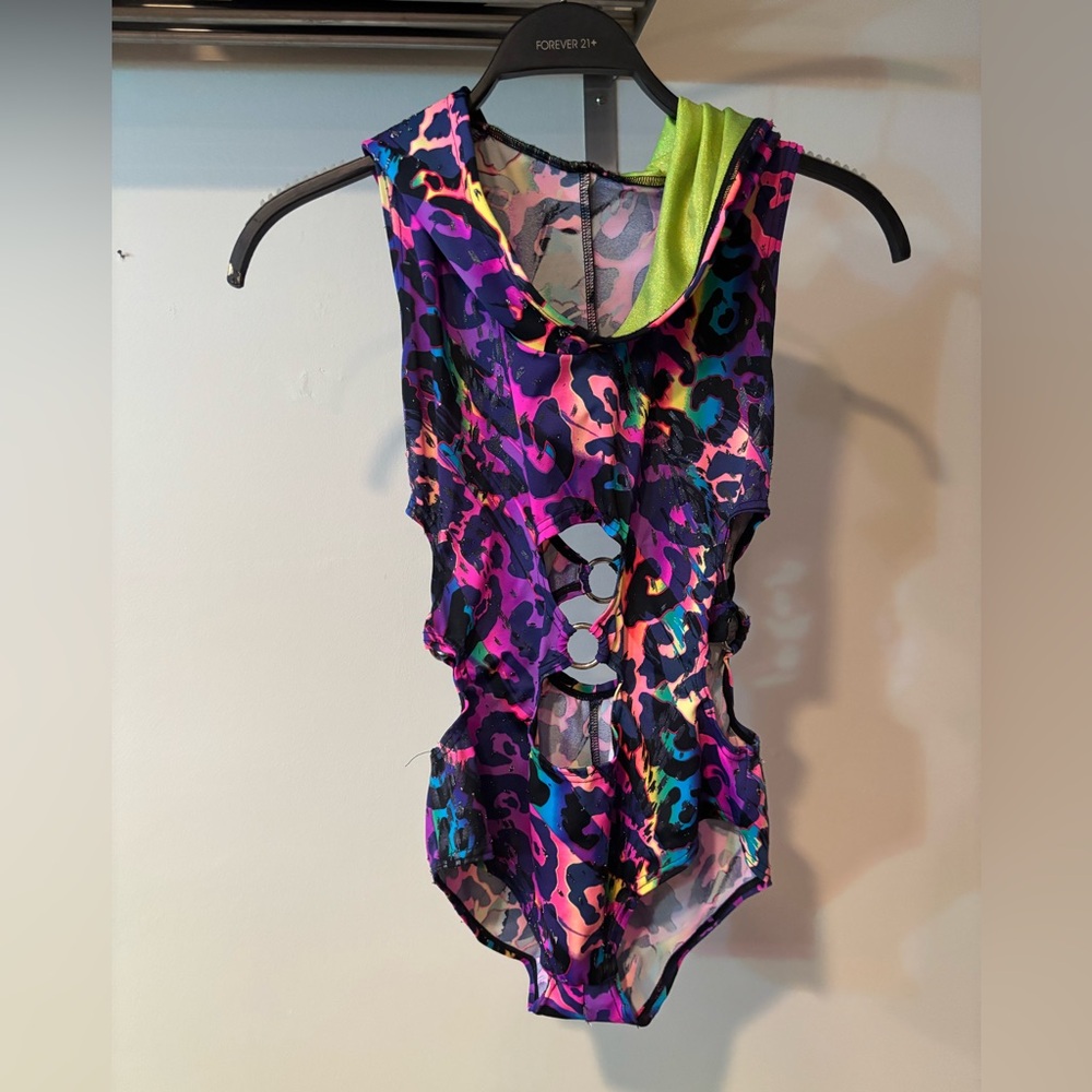 Neon Leopard Print One Piece